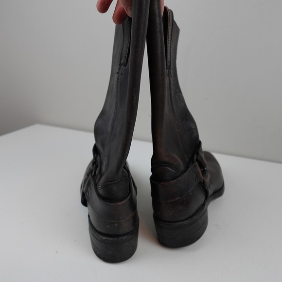 Frye Boots Mens Size 10 Brown Harness 12R Motorcycle Biker Western Leather - Picture 3 of 10